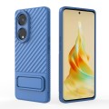For OPPO Reno8 T 5G Wavy Texture TPU Phone Case with Lens Film(Blue)