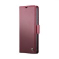 For Xiaomi 14 Pro CaseMe 023 Butterfly Buckle Litchi Texture RFID Anti-theft Leather Phone Case(Wine