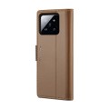For Xiaomi 14 CaseMe 023 Butterfly Buckle Litchi Texture RFID Anti-theft Leather Phone Case(Brown)