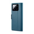 For Xiaomi 14 CaseMe 023 Butterfly Buckle Litchi Texture RFID Anti-theft Leather Phone Case(Blue)
