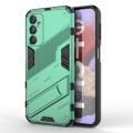 For Samsung Galaxy M34 India Punk Armor 2 in 1 PC + TPU Phone Case with Holder(Green)
