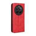 For Realme 12 Pro / Pro+ 5G Magnetic Buckle Retro Texture Leather Phone Case(Red)