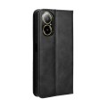For Realme C67 4G Magnetic Buckle Retro Texture Leather Phone Case(Black)