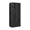 For TCL 40 NxtPaper 4G Magnetic Buckle Retro Texture Leather Phone Case(Black)