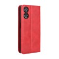 For TCL 40 NxtPaper 4G Magnetic Buckle Retro Texture Leather Phone Case(Red)
