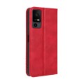 For TCL 40 XE 5G / 40 NxtPaper 5G Magnetic Buckle Retro Texture Leather Phone Case(Red)