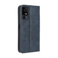 For TCL 40 XE 5G / 40 NxtPaper 5G Magnetic Buckle Retro Texture Leather Phone Case(Blue)