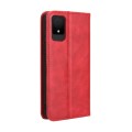 For TCL 502 Magnetic Buckle Retro Texture Leather Phone Case(Red)