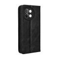 For vivo S18e 5G Magnetic Buckle Retro Texture Leather Phone Case(Black)