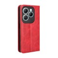 For Infinix Hot 40 4G Magnetic Buckle Retro Texture Leather Phone Case(Red)
