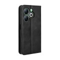For Infinix Smart 8 X6525 Magnetic Buckle Retro Texture Leather Phone Case(Black)