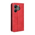 For Infinix Smart 8 X6525 Magnetic Buckle Retro Texture Leather Phone Case(Red)
