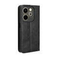 For Infinix Hot 40i 4G Magnetic Buckle Retro Texture Leather Phone Case(Black)