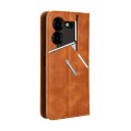 For Tecno Pova 5 Pro LH8n Magnetic Buckle Retro Texture Leather Phone Case(Brown)