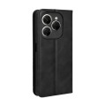For Tecno Spark 20 Pro 4G Magnetic Buckle Retro Texture Leather Phone Case(Black)