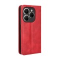 For Tecno Spark 20 Pro 4G Magnetic Buckle Retro Texture Leather Phone Case(Red)