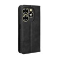 For Tecno Spark Go 2024 Magnetic Buckle Retro Texture Leather Phone Case(Black)