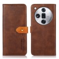 For OPPO Find X7 KHAZNEH Dual-color Cowhide Texture Flip Leather Phone Case(Brown)