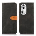 For OPPO Reno11 Pro 5G Global KHAZNEH Dual-color Cowhide Texture Flip Leather Phone Case(Black)