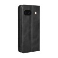 For Google Pixel 8a Magnetic Buckle Retro Texture Leather Phone Case(Black)