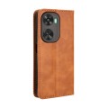 For Huawei nova 11 SE Magnetic Buckle Retro Texture Leather Phone Case(Brown)