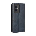 For Honor 100 5G Magnetic Buckle Retro Texture Leather Phone Case(Blue)