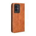 For Honor 100 5G Magnetic Buckle Retro Texture Leather Phone Case(Brown)