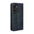 For Honor 100 Pro 5G Magnetic Buckle Retro Texture Leather Phone Case(Blue)