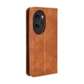 For Honor 100 Pro 5G Magnetic Buckle Retro Texture Leather Phone Case(Brown)