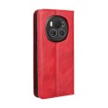 For Honor Magic6 5G Magnetic Buckle Retro Texture Leather Phone Case(Red)