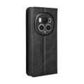 For Honor Magic6 Pro 5G Magnetic Buckle Retro Texture Leather Phone Case(Black)