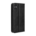 For Samsung Galaxy A05 Magnetic Buckle Retro Texture Leather Phone Case(Black)