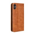 For Samsung Galaxy A05 Magnetic Buckle Retro Texture Leather Phone Case(Brown)