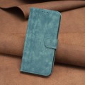 For Samsung Galaxy S21 FE 5G Plaid Embossed Leather Phone Case(Green)