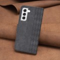 For Samsung Galaxy S21 FE 5G Plaid Embossed Leather Phone Case(Black)