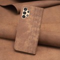 For Samsung Galaxy A33 Plaid Embossed Leather Phone Case(Brown)