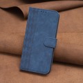 For Samsung Galaxy A51 4G Plaid Embossed Leather Phone Case(Blue)