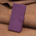 For Samsung Galaxy A71 4G Plaid Embossed Leather Phone Case(Purple)