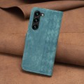 For Samsung Galaxy S24+ 5G Plaid Embossed Leather Phone Case(Green)