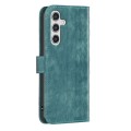 For Samsung Galaxy A35 Plaid Embossed Leather Phone Case(Green)