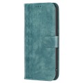 For Samsung Galaxy A55 Plaid Embossed Leather Phone Case(Green)