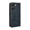 For Xiaomi Redmi 13C 4G / Poco C65 4G Magnetic Buckle Retro Texture Leather Phone Case(Blue)