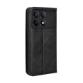 For Xiaomi Redmi K70E / Poco X6 Pro Magnetic Buckle Retro Texture Leather Phone Case(Black)