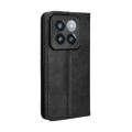 For Xiaomi 14 Pro Magnetic Buckle Retro Texture Leather Phone Case(Black)