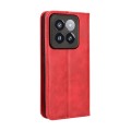 For Xiaomi 14 Pro Magnetic Buckle Retro Texture Leather Phone Case(Red)