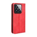 For Xiaomi 14 Magnetic Buckle Retro Texture Leather Phone Case(Red)