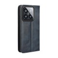 For Xiaomi 14 Magnetic Buckle Retro Texture Leather Phone Case(Blue)