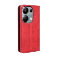 For Xiaomi Redmi Note 13 Pro 4G Global Magnetic Buckle Retro Texture Leather Phone Case(Red)