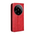 For Xiaomi 14 Ultra Magnetic Buckle Retro Texture Leather Phone Case(Red)