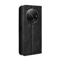 For Xiaomi Poco C61 / Redmi A3 Magnetic Buckle Retro Texture Leather Phone Case(Black)